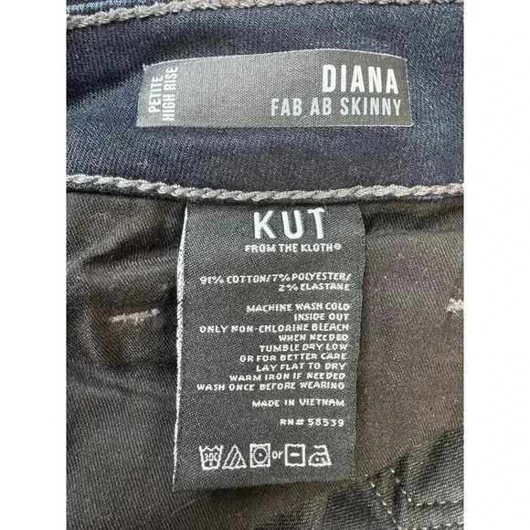 Kut From The Kloth Diana High-Rise Fab Ab Relaxed Skinny Jeans 12 P Initiative - Picture 8 of 15